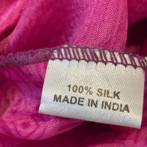 Pink Silk Wide-Leg Jumpsuit Birds Strappy One Size Boho Flowy Statement Twee - Picture 3 of 9